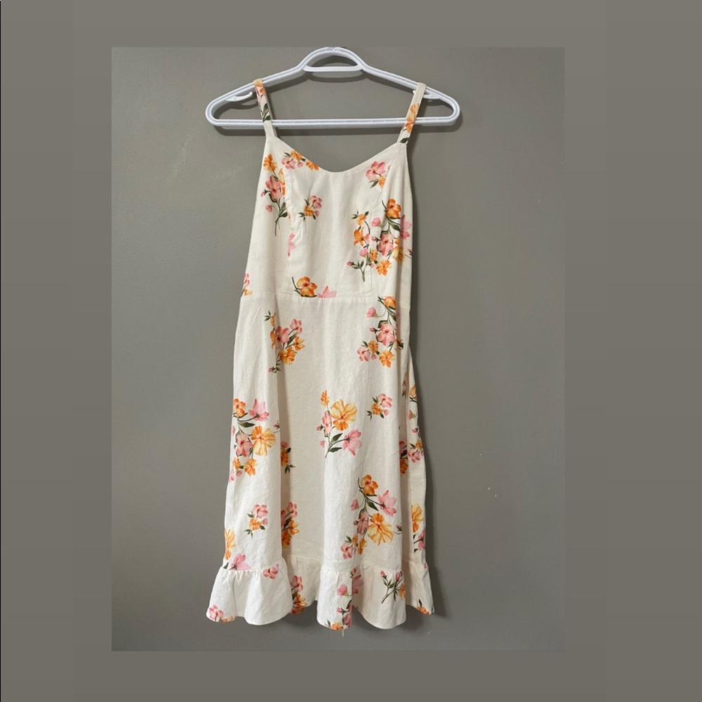 White floral dress